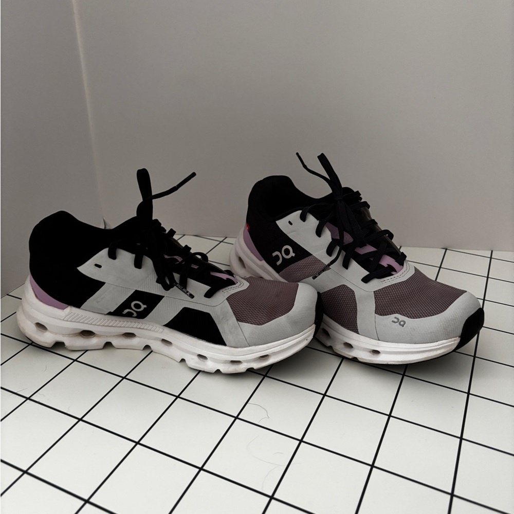On Running Black and White Sneakers